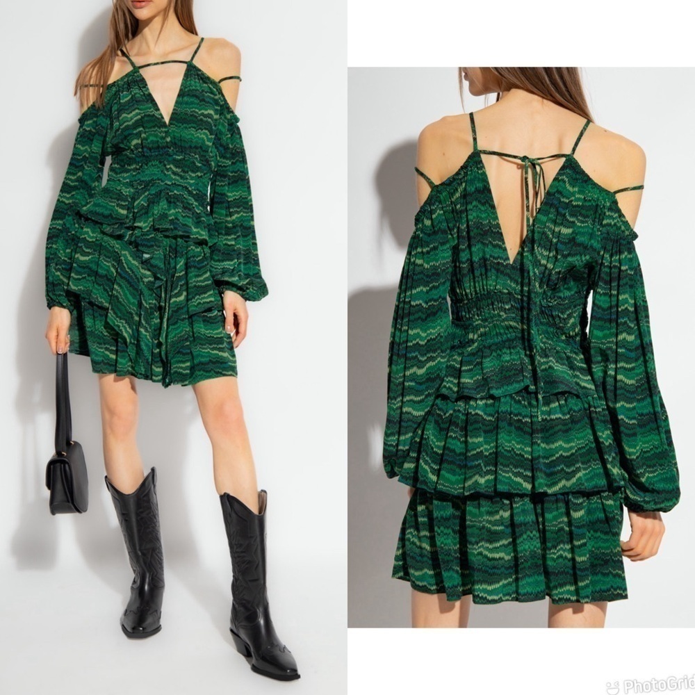 NWT Ulla Johnson Silvia off-shoulder silk dress